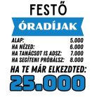 Festő óradíjak