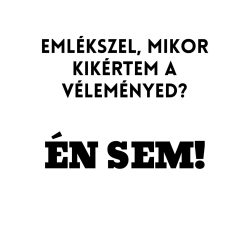 Emlékszer, mikor kikértem a véleményed? Én sem! Póló